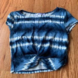 STREETWEAR SOCIETY BLUE TWIST CROPPED TEE!